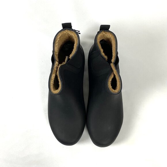 New Chooka Delridge Black Chelsea Faux Fur Waterproof Ankle Boot 8 - Picture 6 of 14